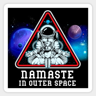 Namaste in Outer Space Sticker